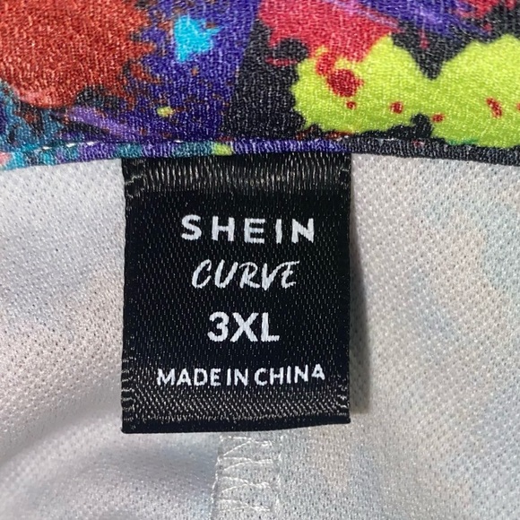 SHEIN Curve Size 3XL Clasi Graffiti Print Single Button Blazer Without Belt - Picture 8 of 11